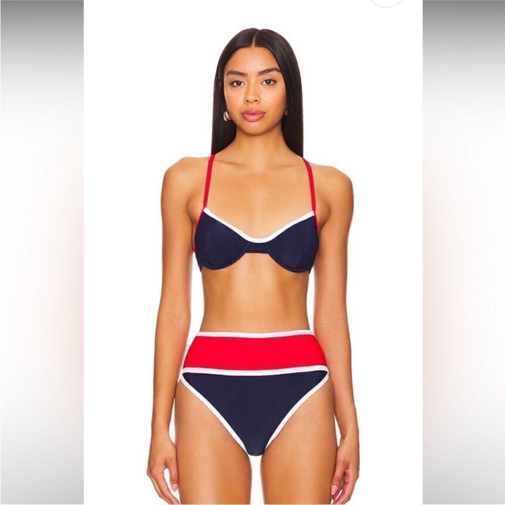 Beach Riot NWT Carlotta Colorblock High Waist Bikini Bottoms size XS